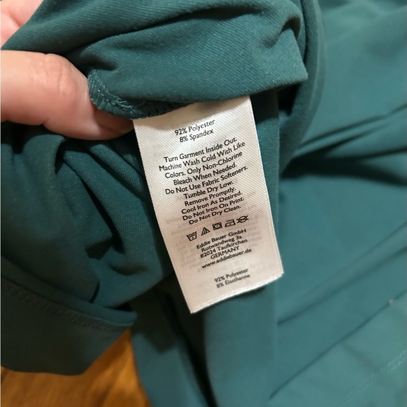 Eddie Bauer Aster 7 Day Crossover Waist Dress Moisture Green Size Small Petite - Picture 8 of 10